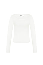 Everyday fit longsleeve lage hals - wit