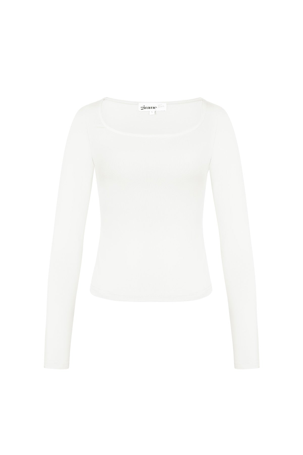 Everyday fit longsleeve lage hals - wit