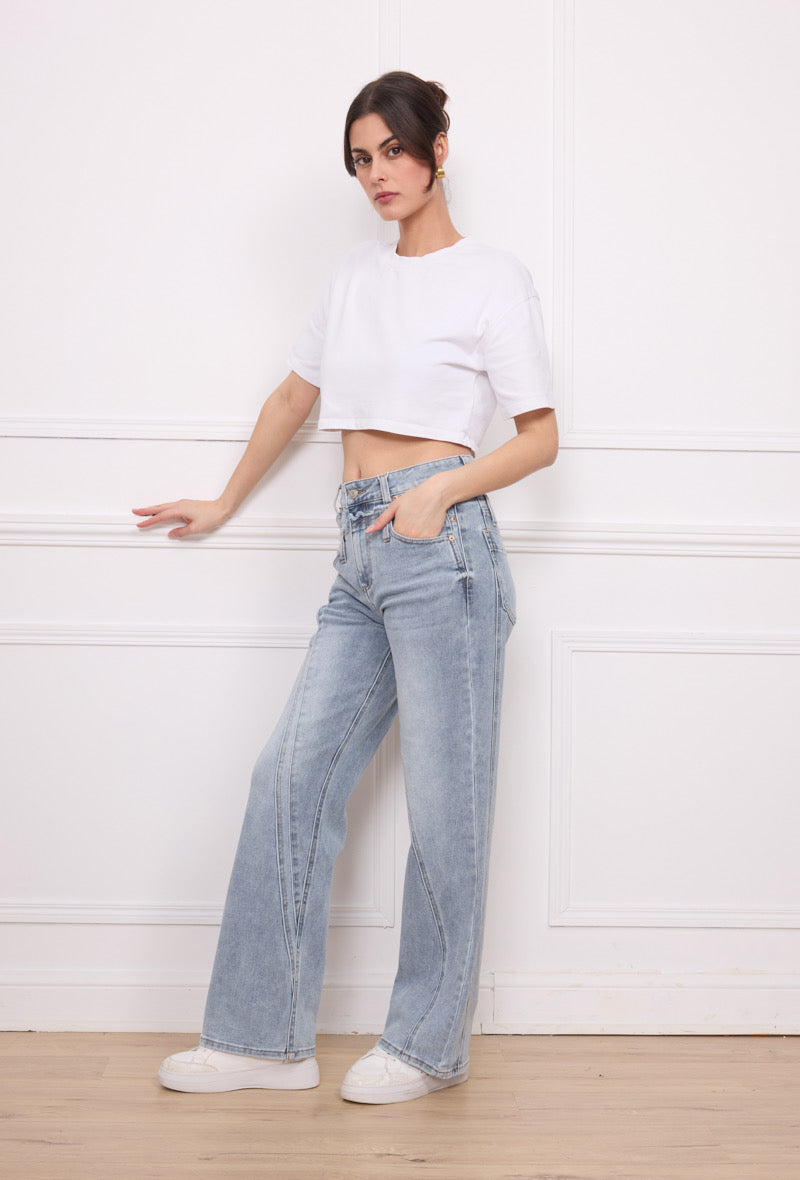 Joy wide leg jeans - light blue