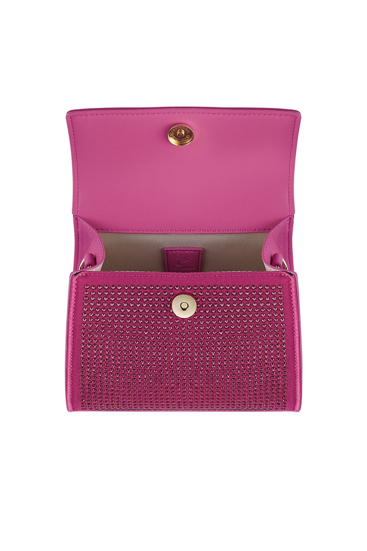 Strass handtas - fuchsia