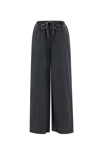 Denim joggingbroek - zwart
