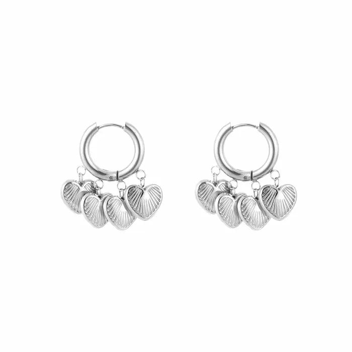 Sweetheart bedeloorbellen - zilver