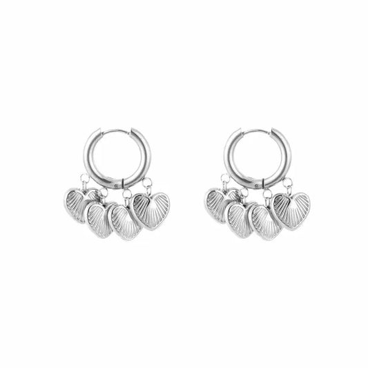 Sweetheart bedeloorbellen - zilver
