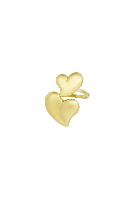 Double love ring - goud