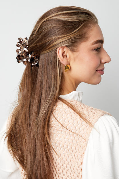 Wildflower haarclip - bruin