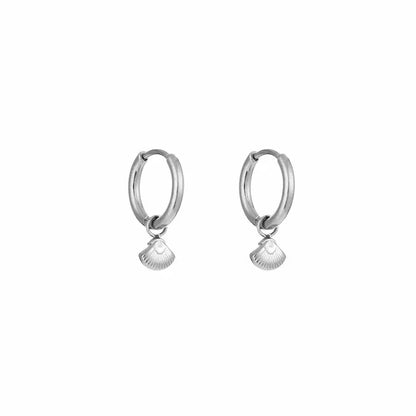 Shellies oorbellen - zilver