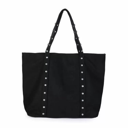 Studded shopper  - black