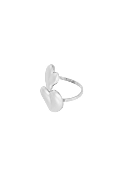 Double love ring - zilver