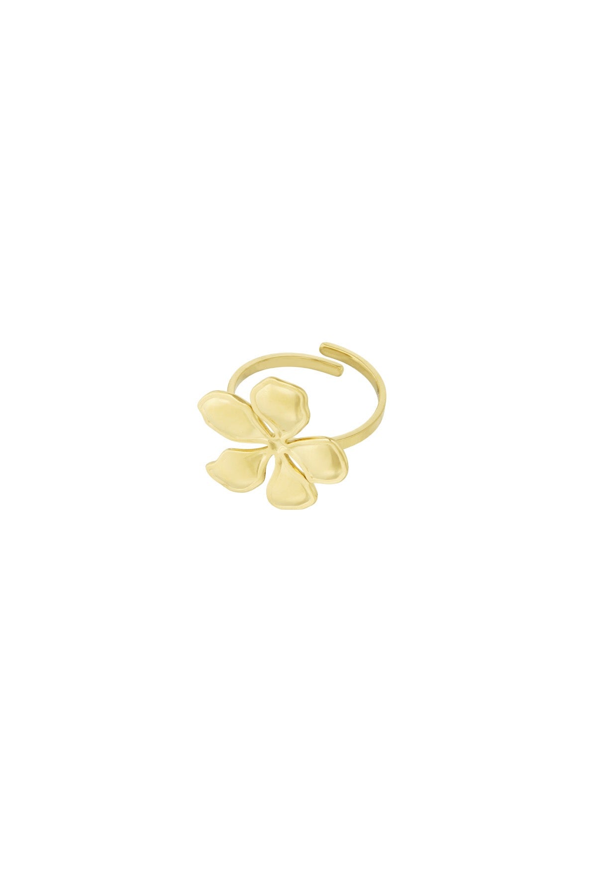 Glitz flower ring - goud