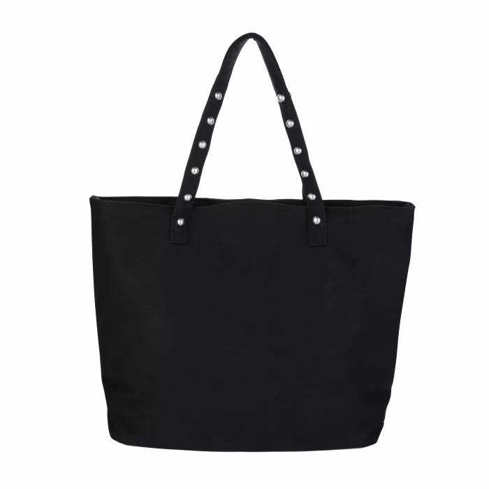 Studded shopper  - black