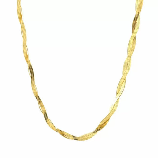 Dubbele snake ketting - goud
