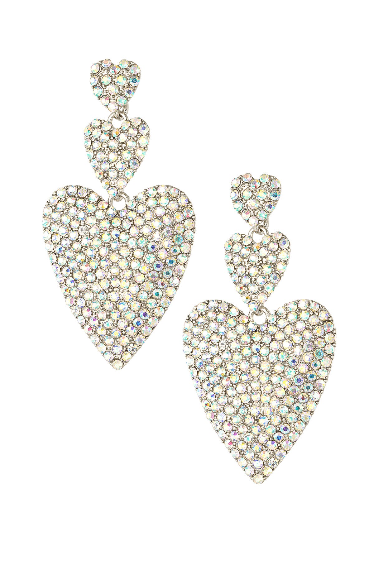 Falling for you oorbellen - zilver