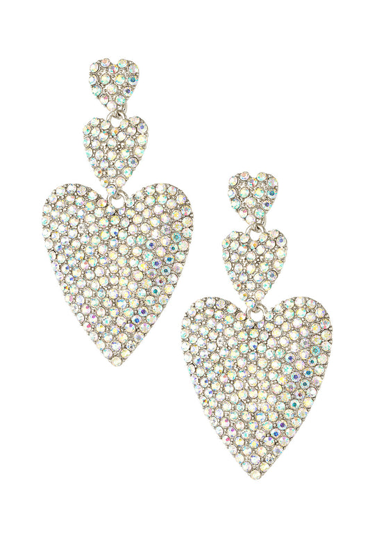 Falling for you oorbellen - zilver