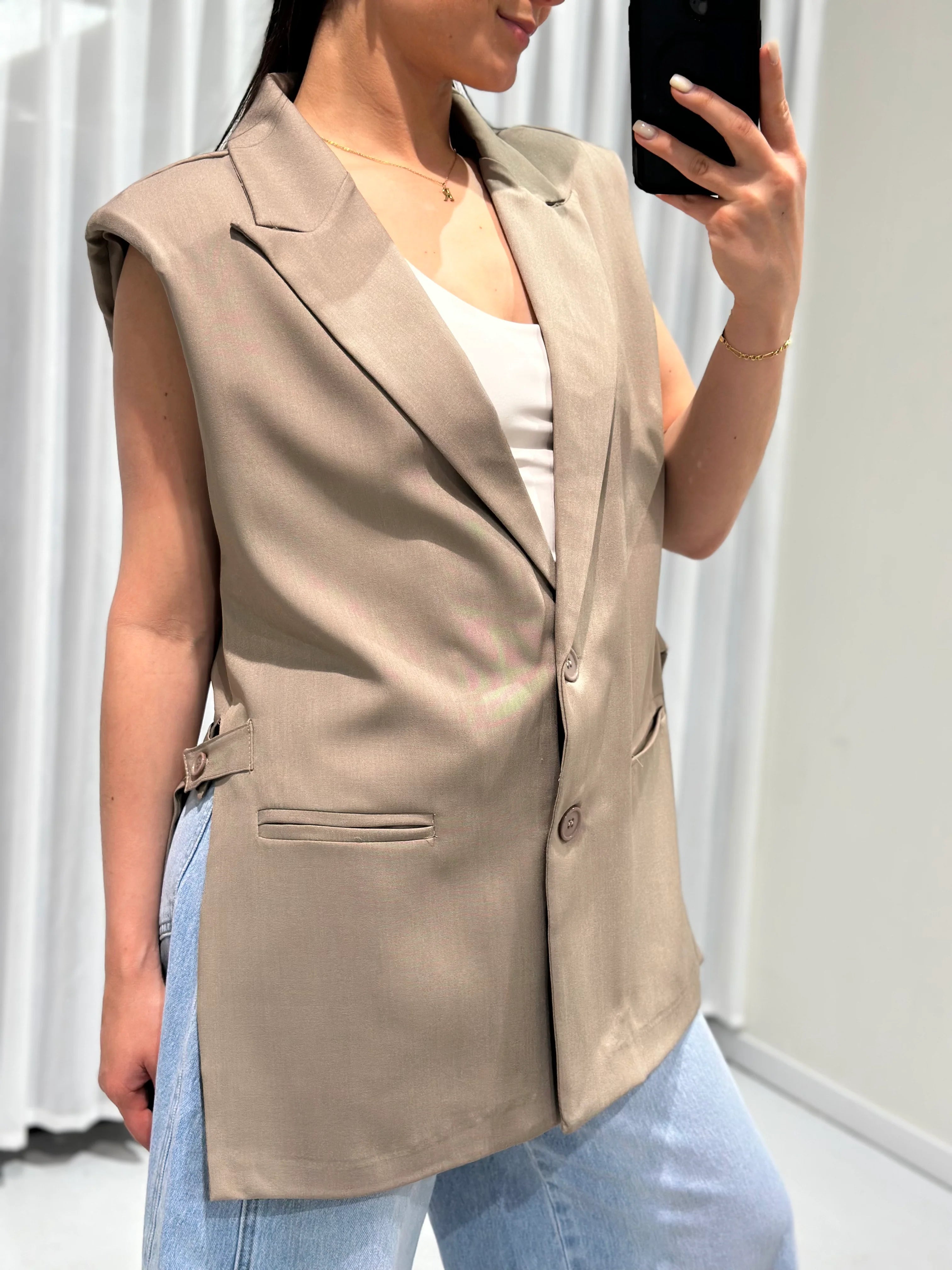 Sem gilet taupe