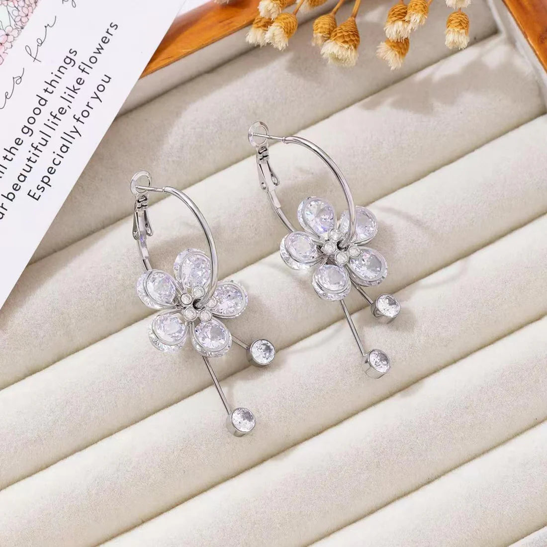 Glossy oorbellen - zilver