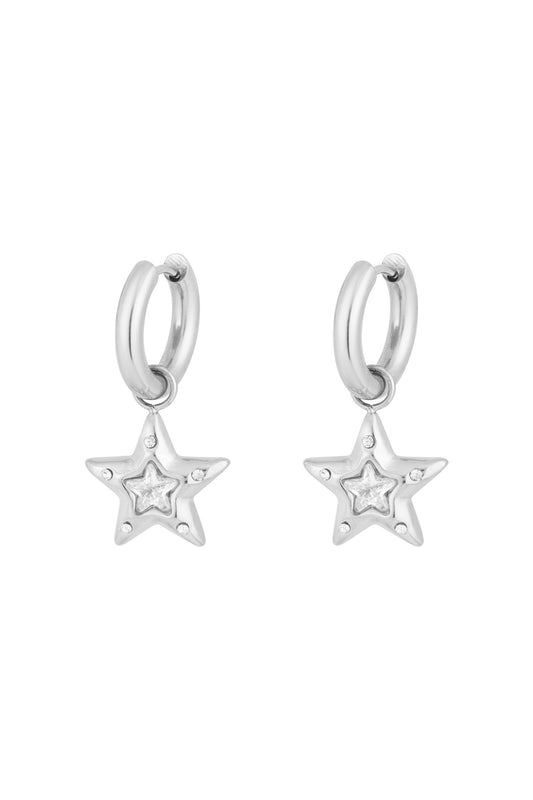 Superstar oorbellen - zilver