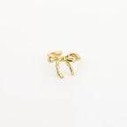 Glitter strikje ring - goud