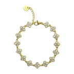 Clover spark armband - goud