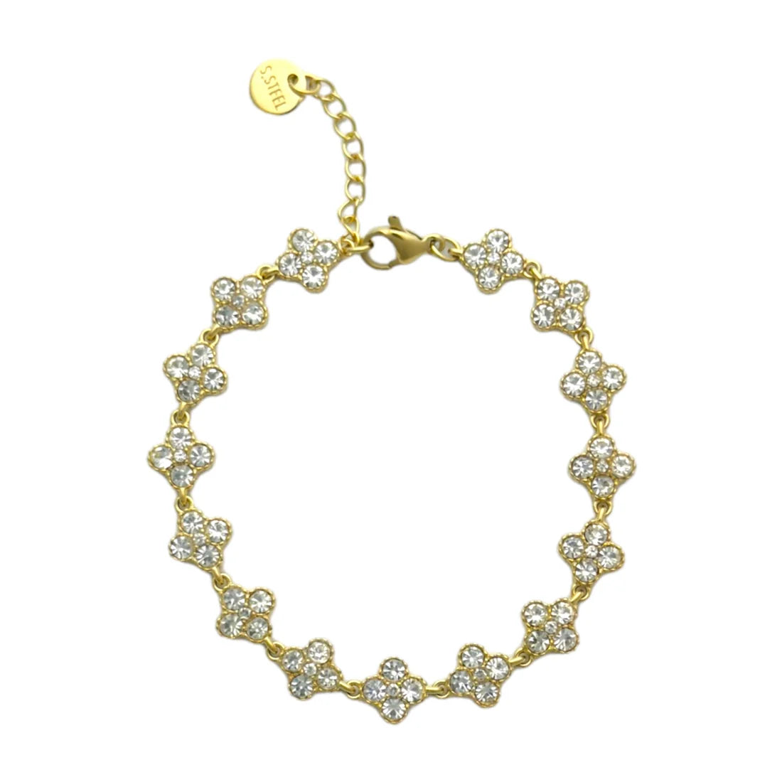 Clover spark armband - goud