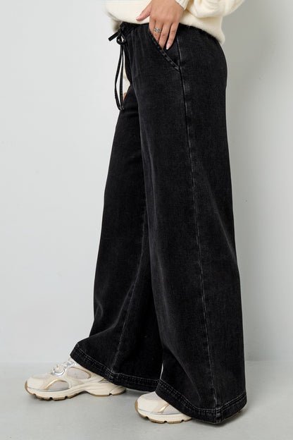 Denim joggingbroek - zwart