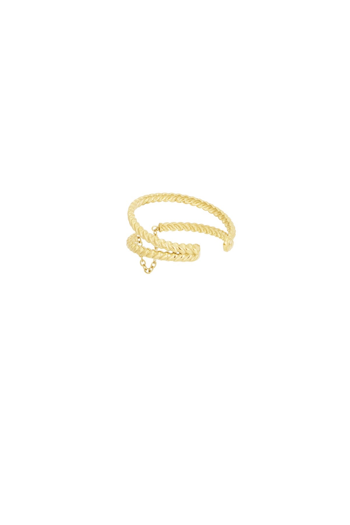Twist & tangle ring - goud