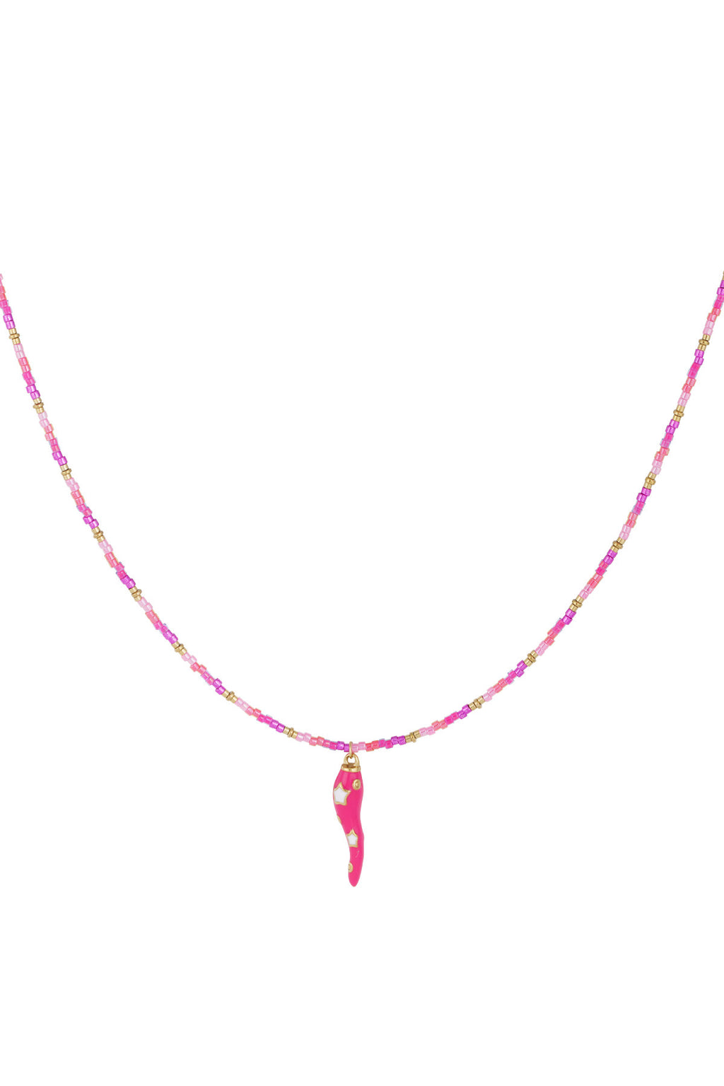 Hete peper ketting - fuchsia