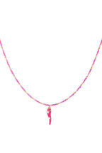 Hete peper ketting - fuchsia