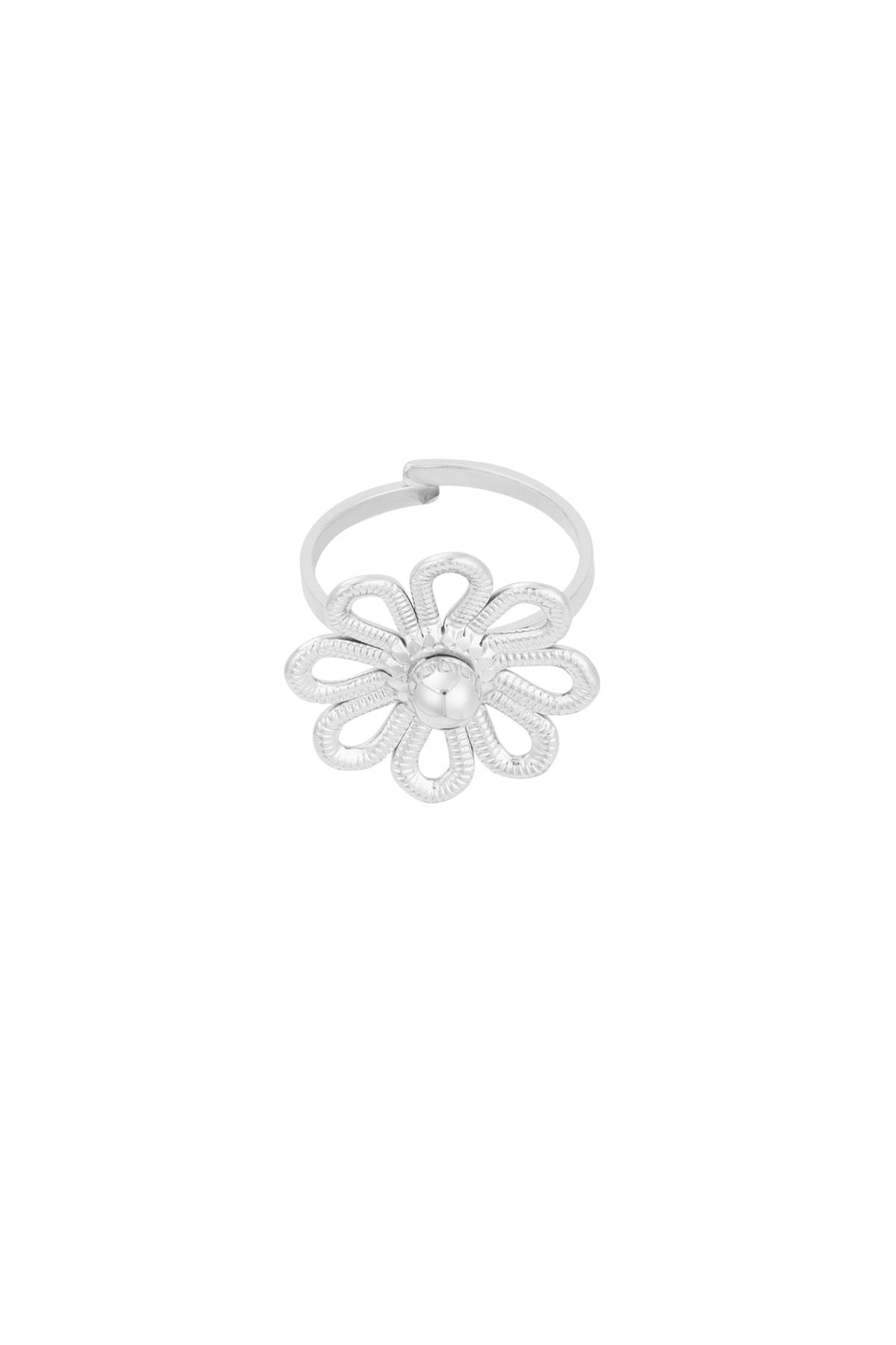 Happy flower ring - zilver