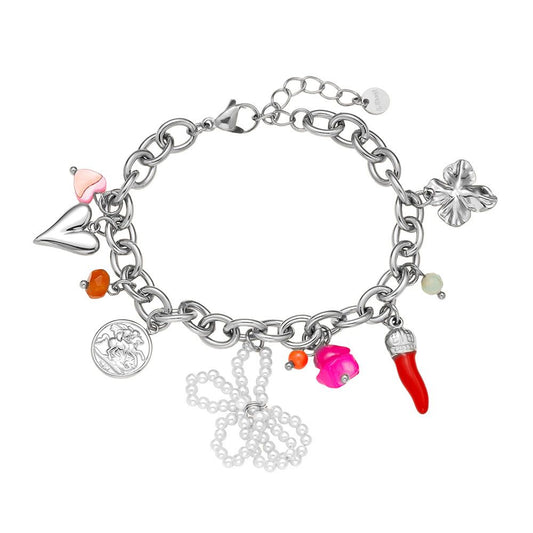 Bloom charm armband - zilver