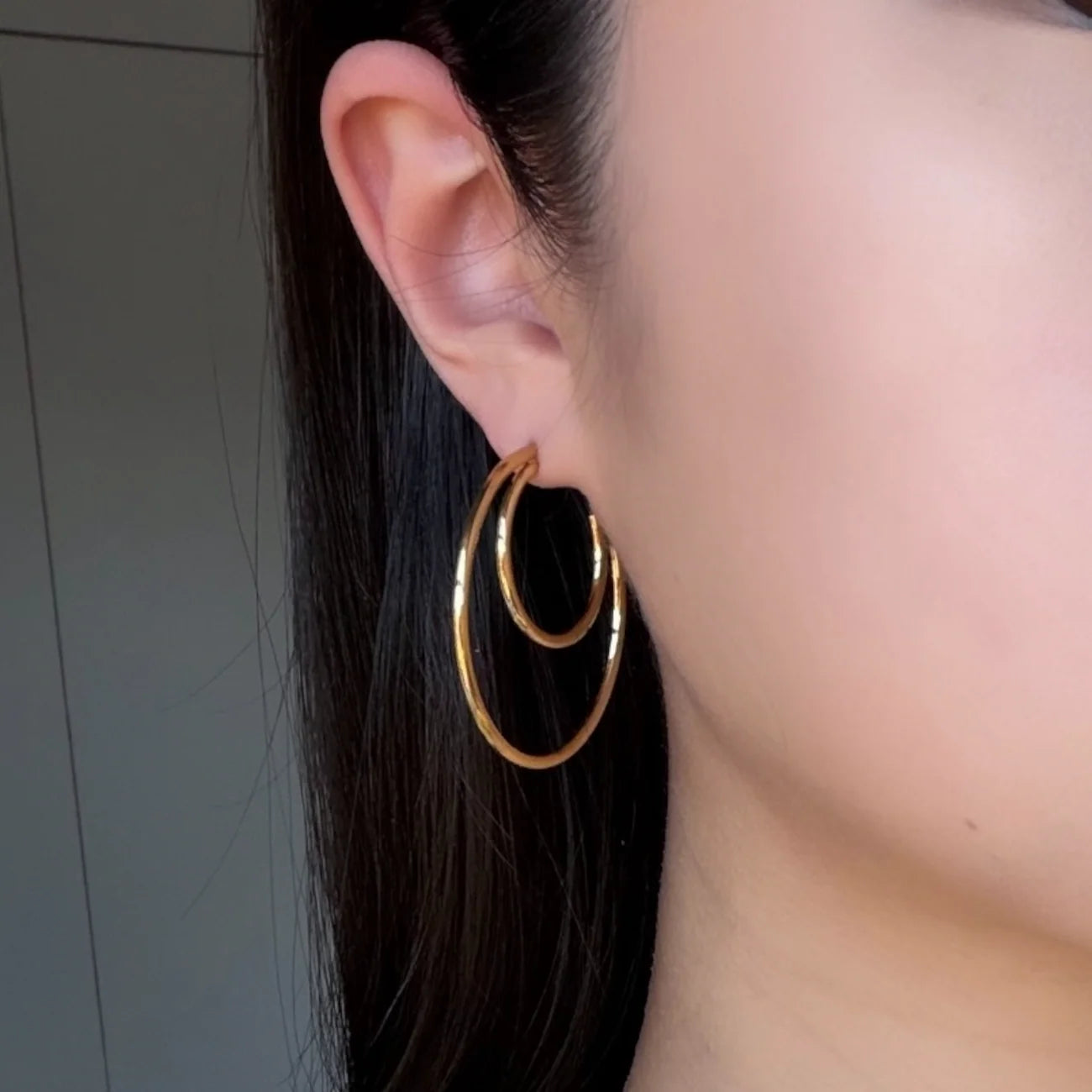 Double ring oorbellen