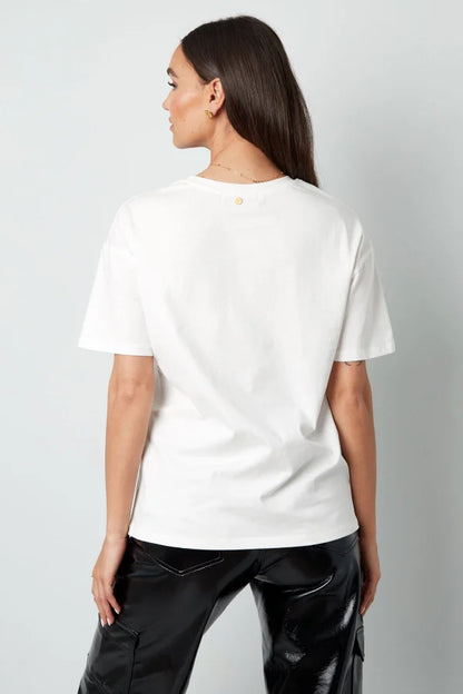 T-Shirt Mon amour - roze wit