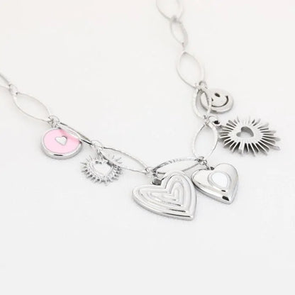 Smile & shine bedelketting - zilver
