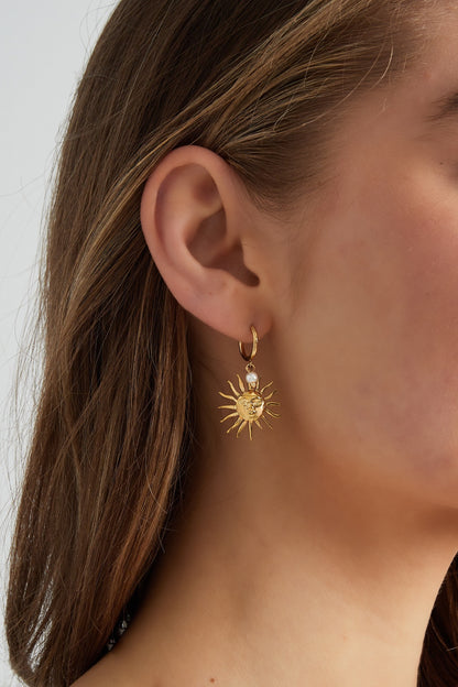 Sunny side oorbellen - goud