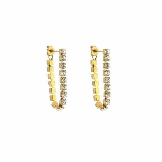 Glittering oorbellen - goud