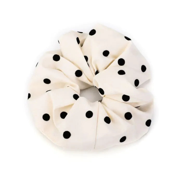 XL dot scrunchie - beige