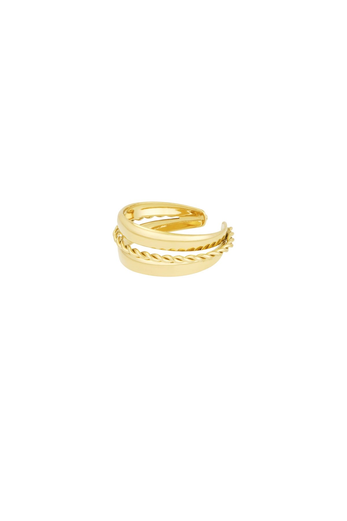Layered spiral ring - goud