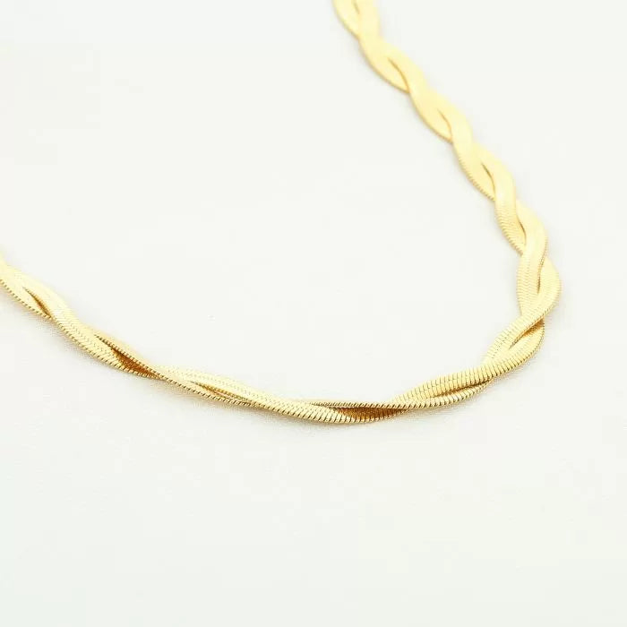 Dubbele snake ketting - goud