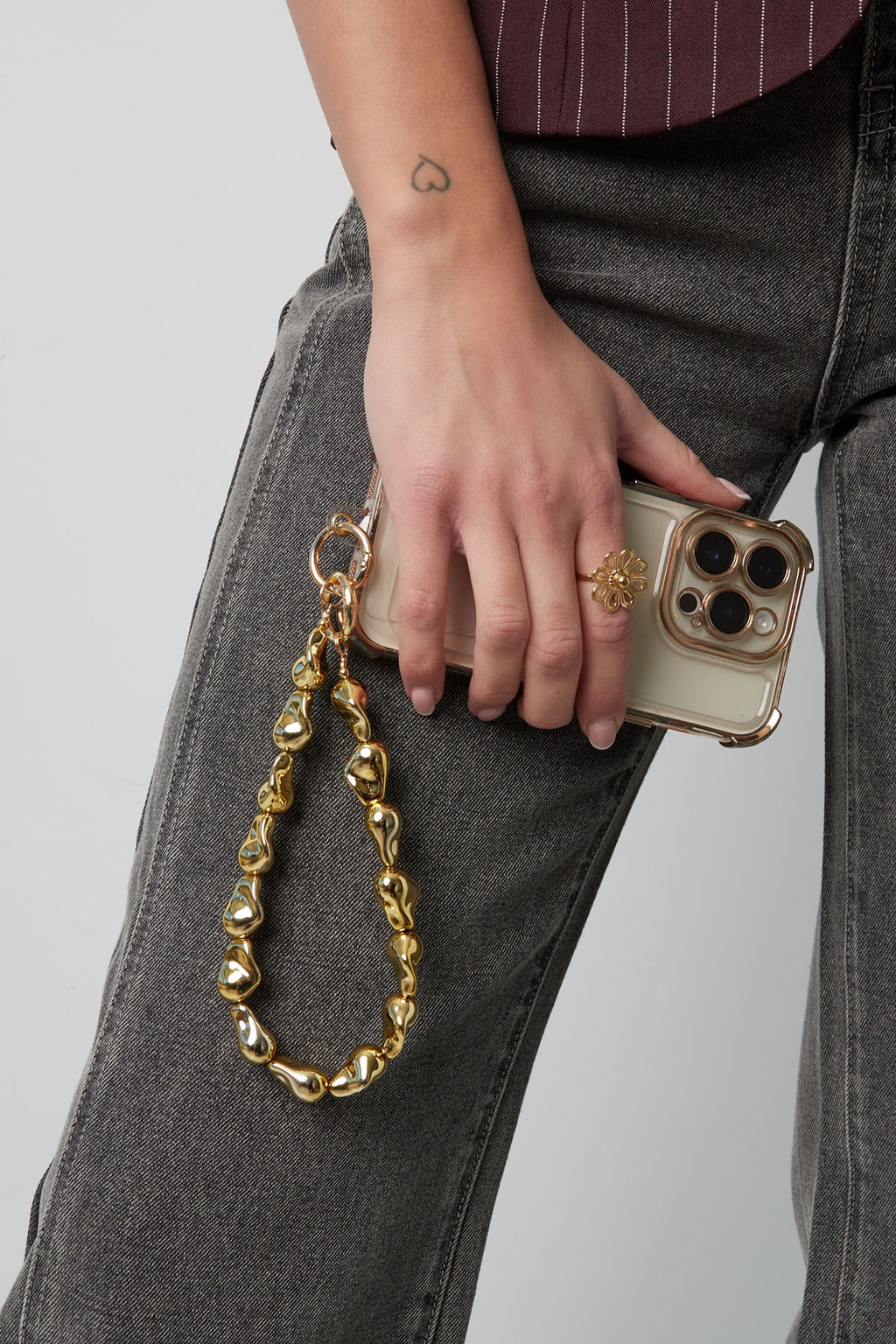 Elegant edge telefoonkoord - goud