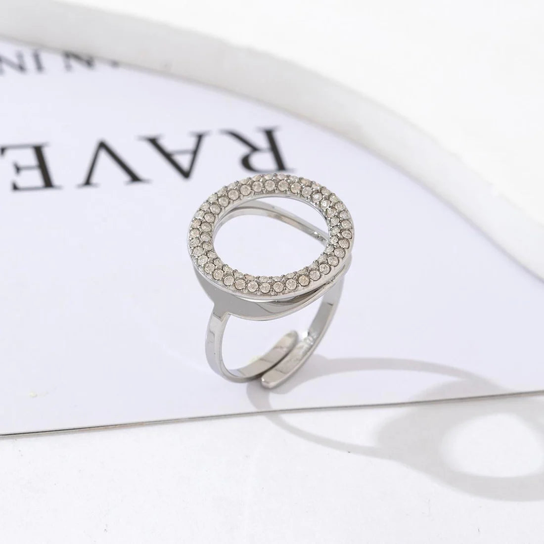 Glossy open ring - zilver