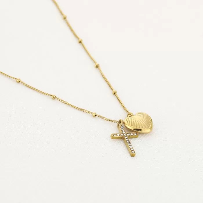 Faith & love ketting - goud