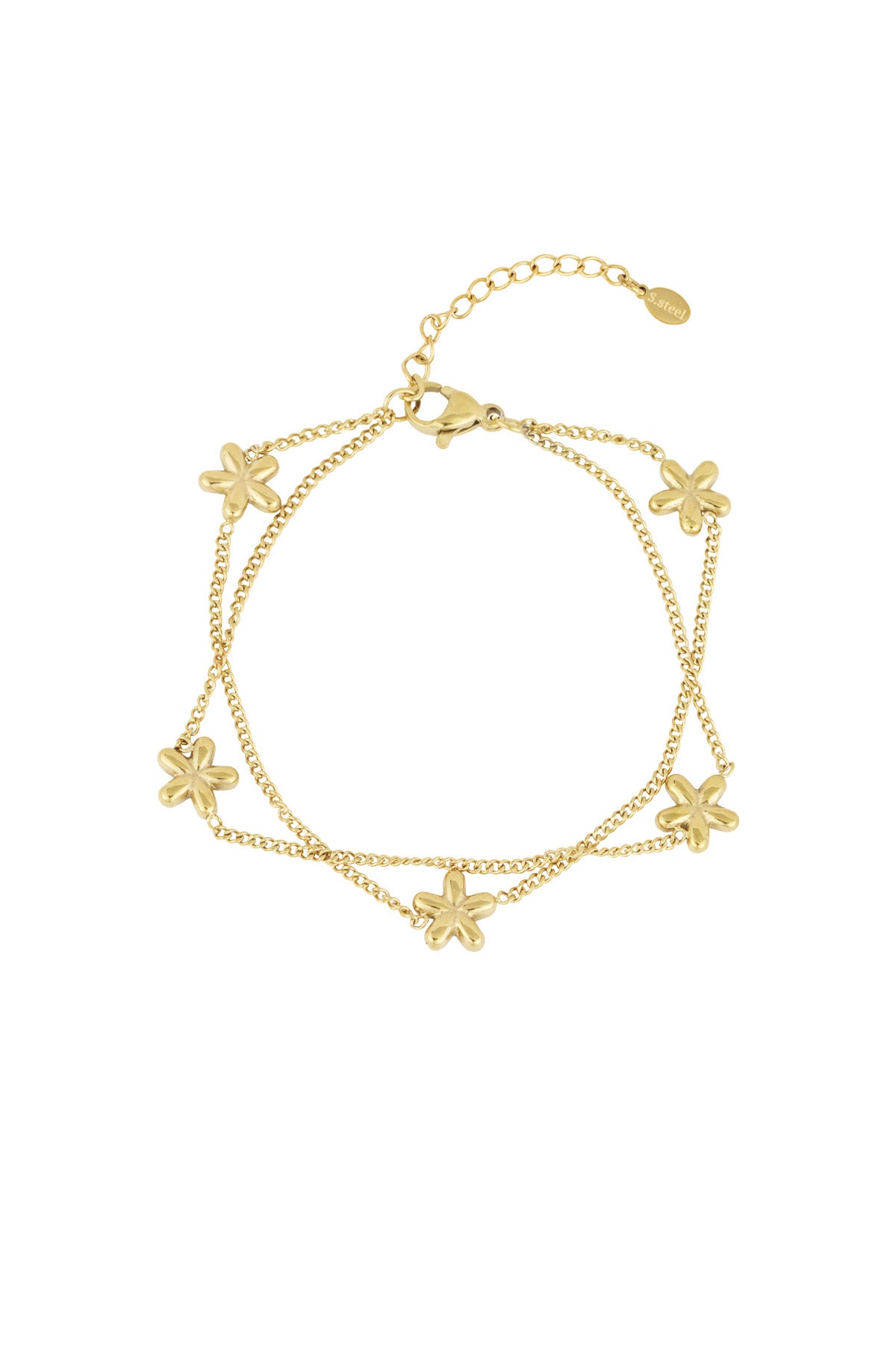 Flower bomb armband - goud