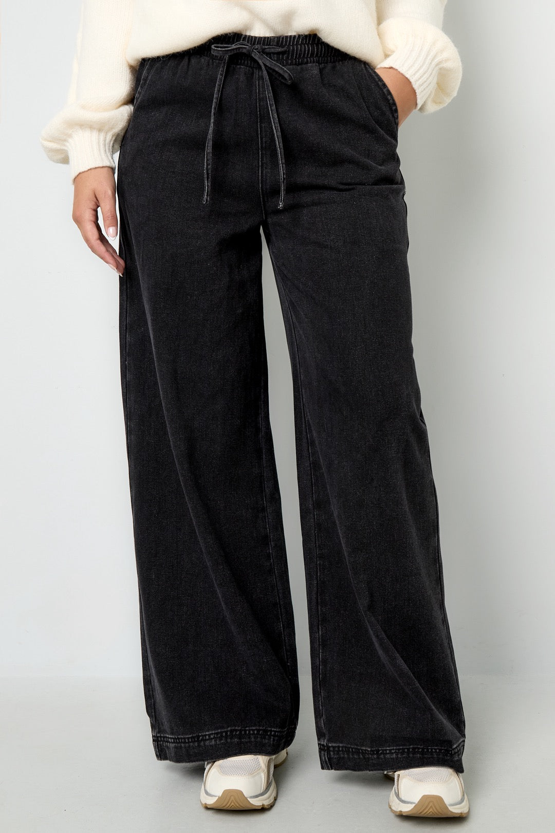 Denim joggingbroek - zwart