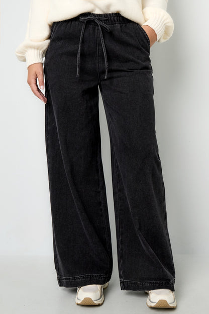 Denim joggingbroek - zwart