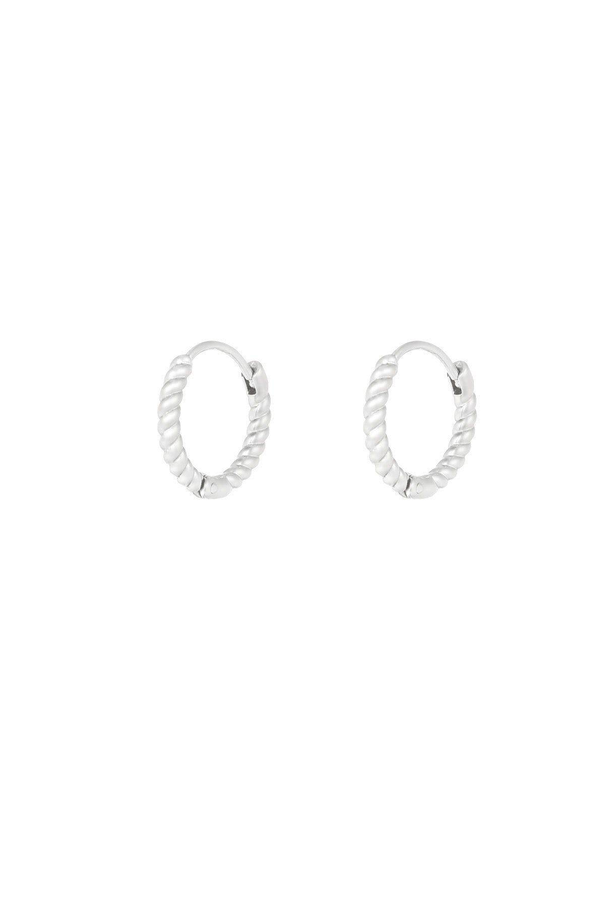Timeless twist oorbellen - zilver