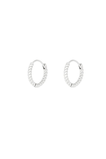 Timeless twist oorbellen - zilver