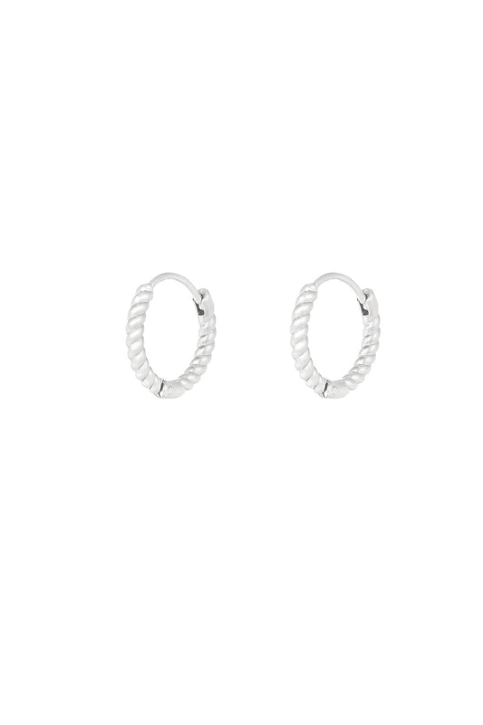 Timeless twist oorbellen - zilver