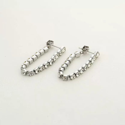 Glittering oorbellen- zilver
