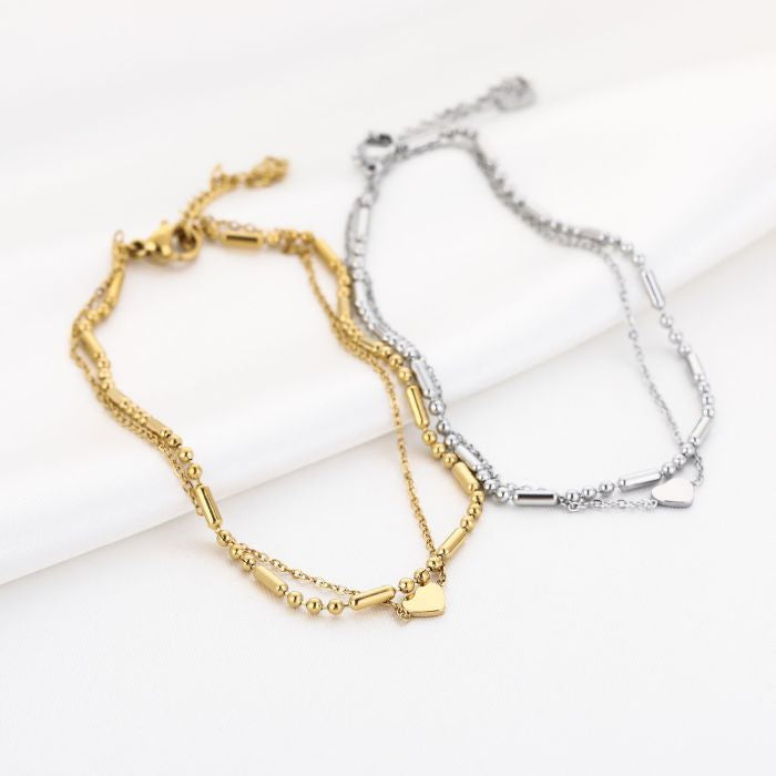 Basic hartje enkelbandje