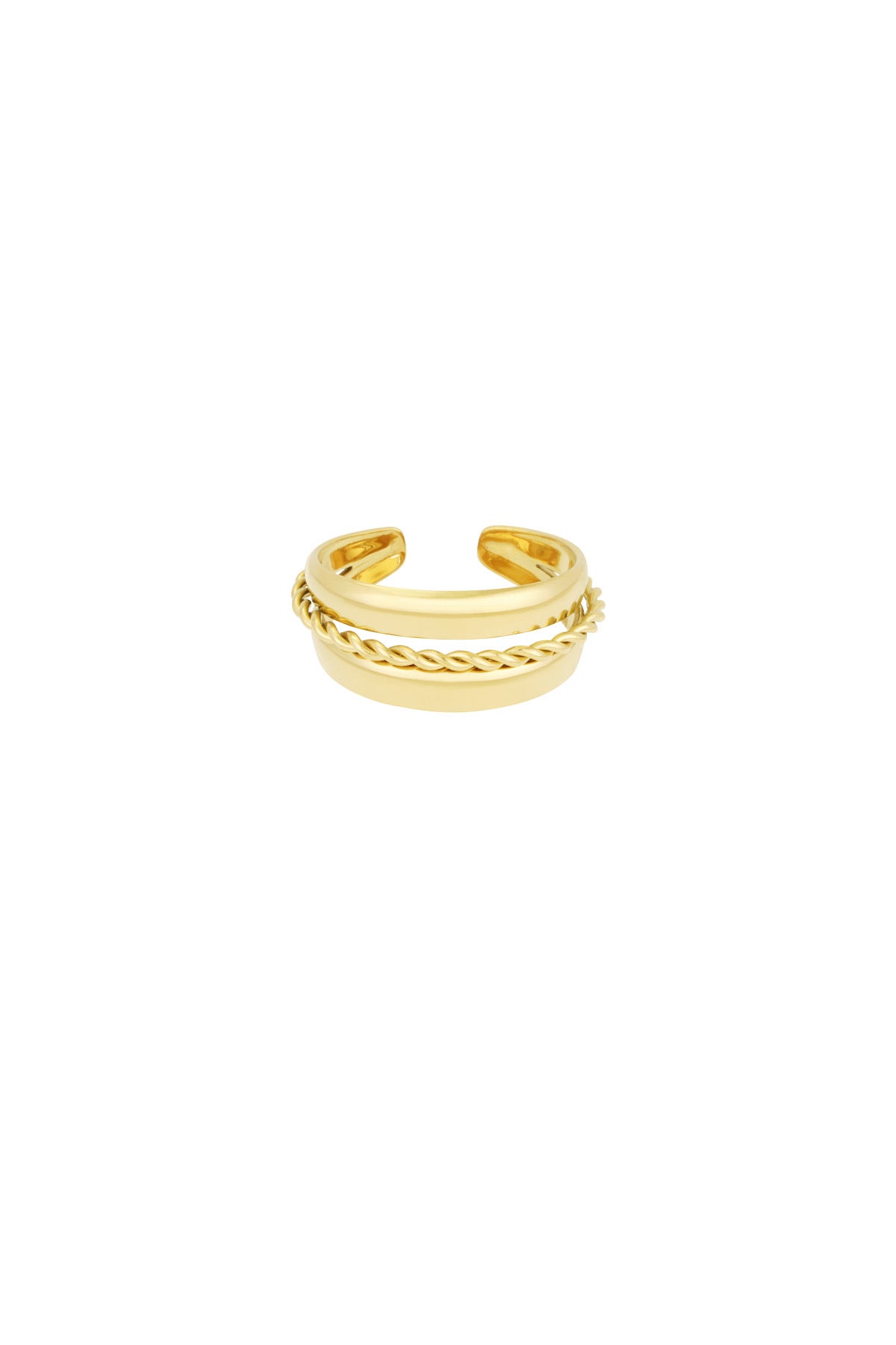 Layered spiral ring - goud
