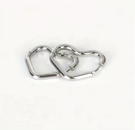 Heart hoops - zilver